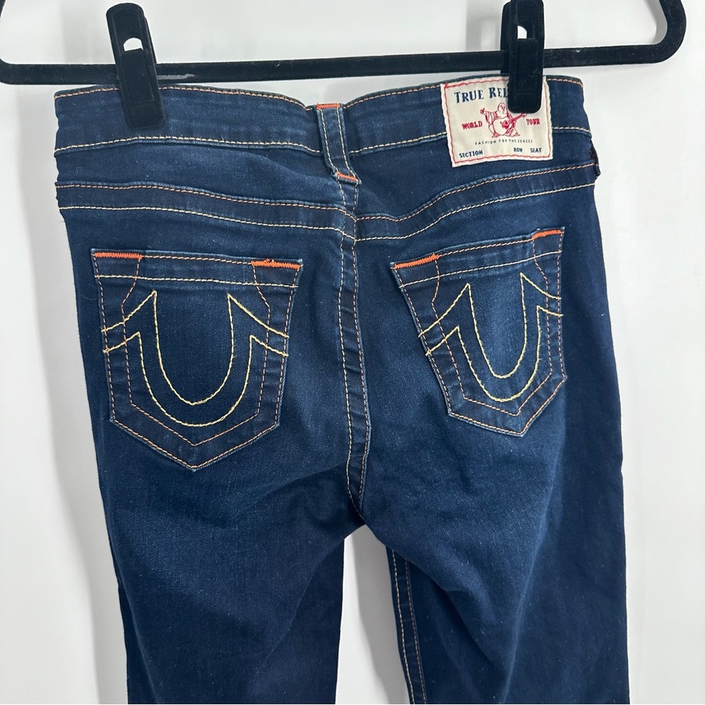 True Religion Billie Mid Rise Straight Dark Wash Jeans - Picture 6 of 9
